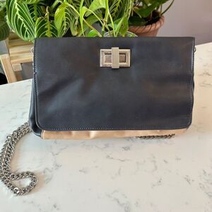 Zara Turnlock Blush Peach Crossbody Convertible Clutch